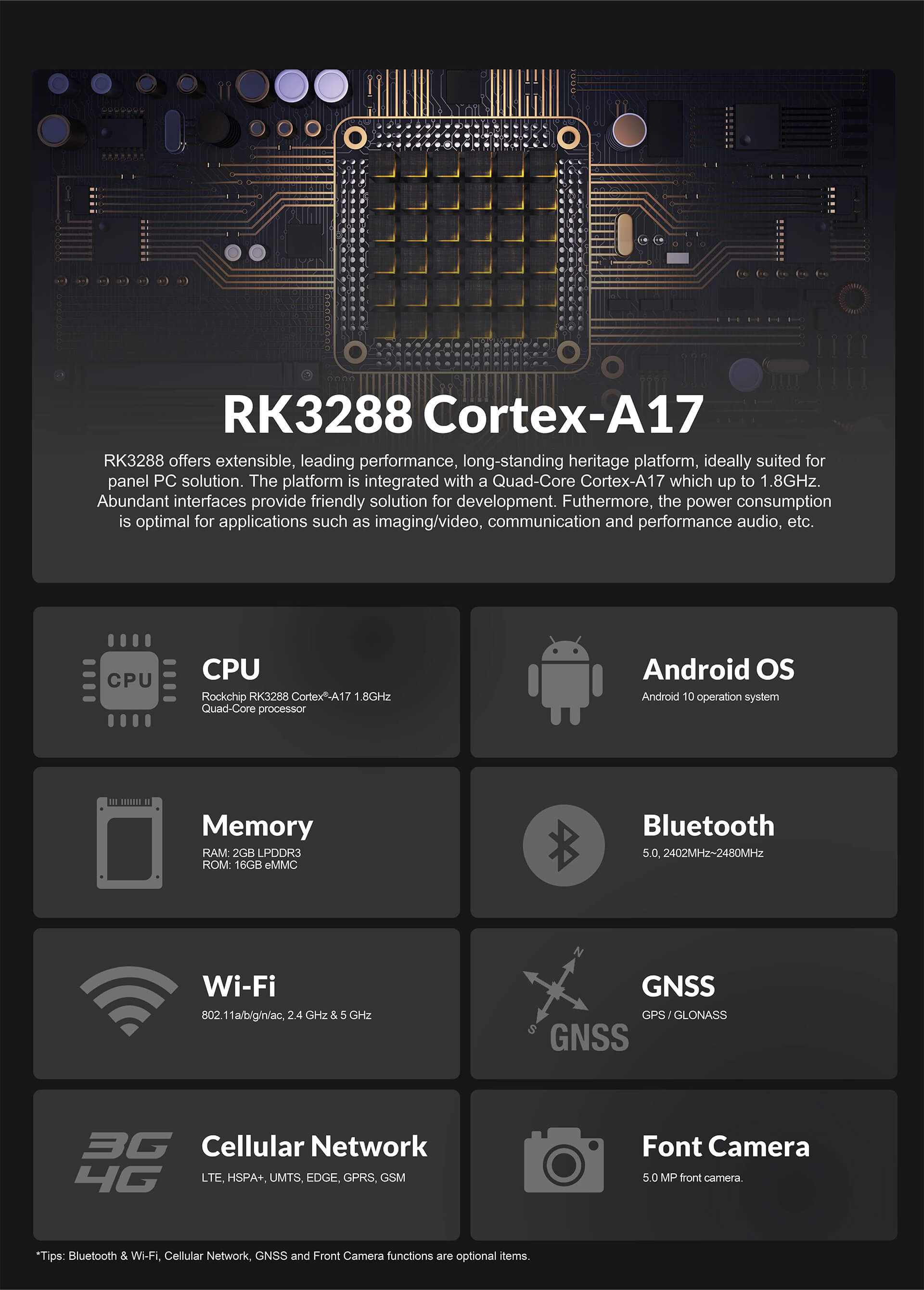 10.1 inch Android Panel PC With Rockchip Processor 2