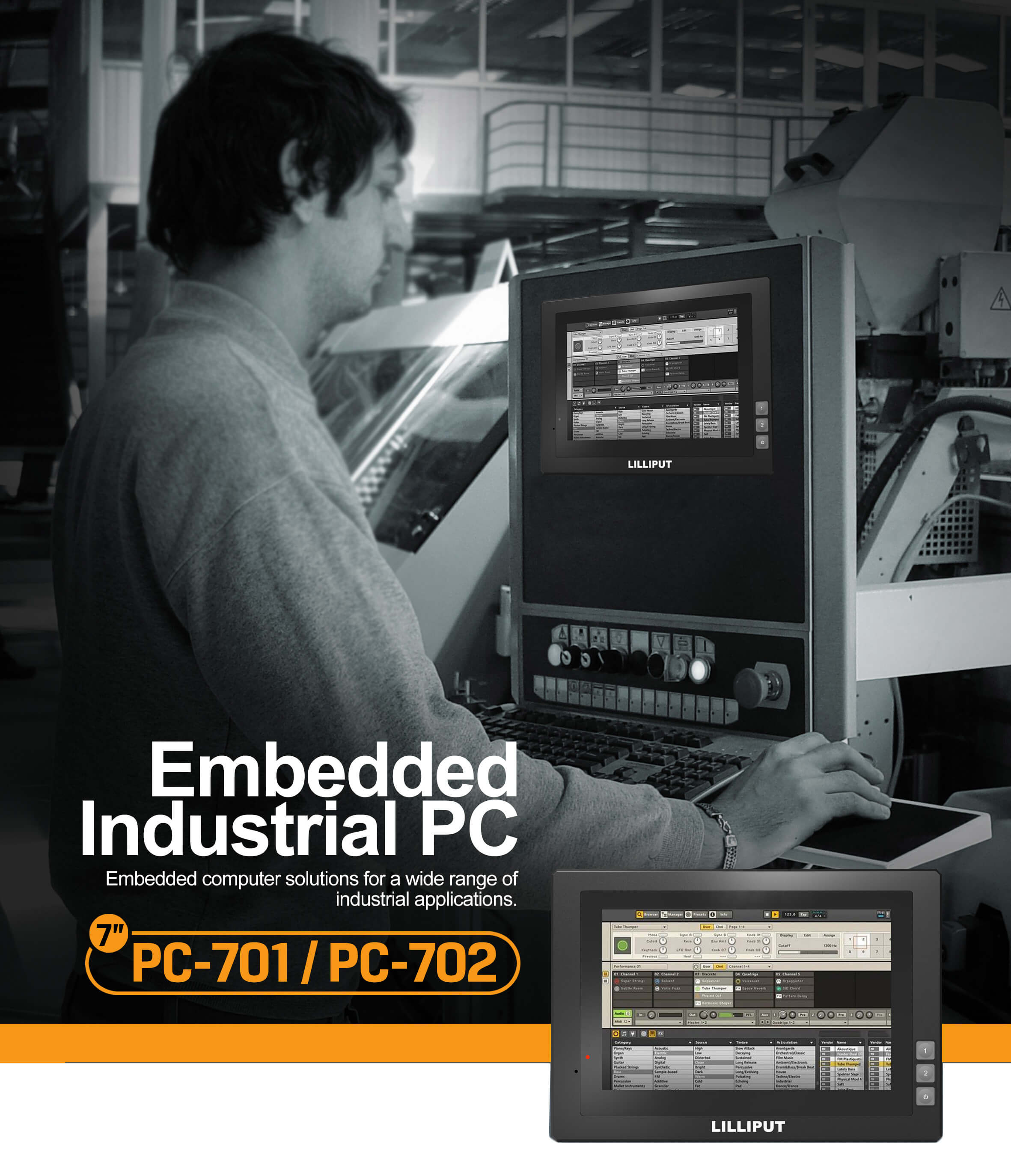 PC-702 7 Inch Embedded Industrial PCPC-702 1