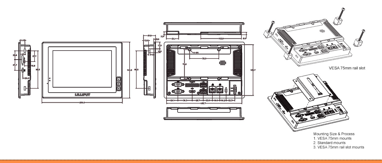 PC-702 7 Inch Embedded Industrial PCPC-702 11