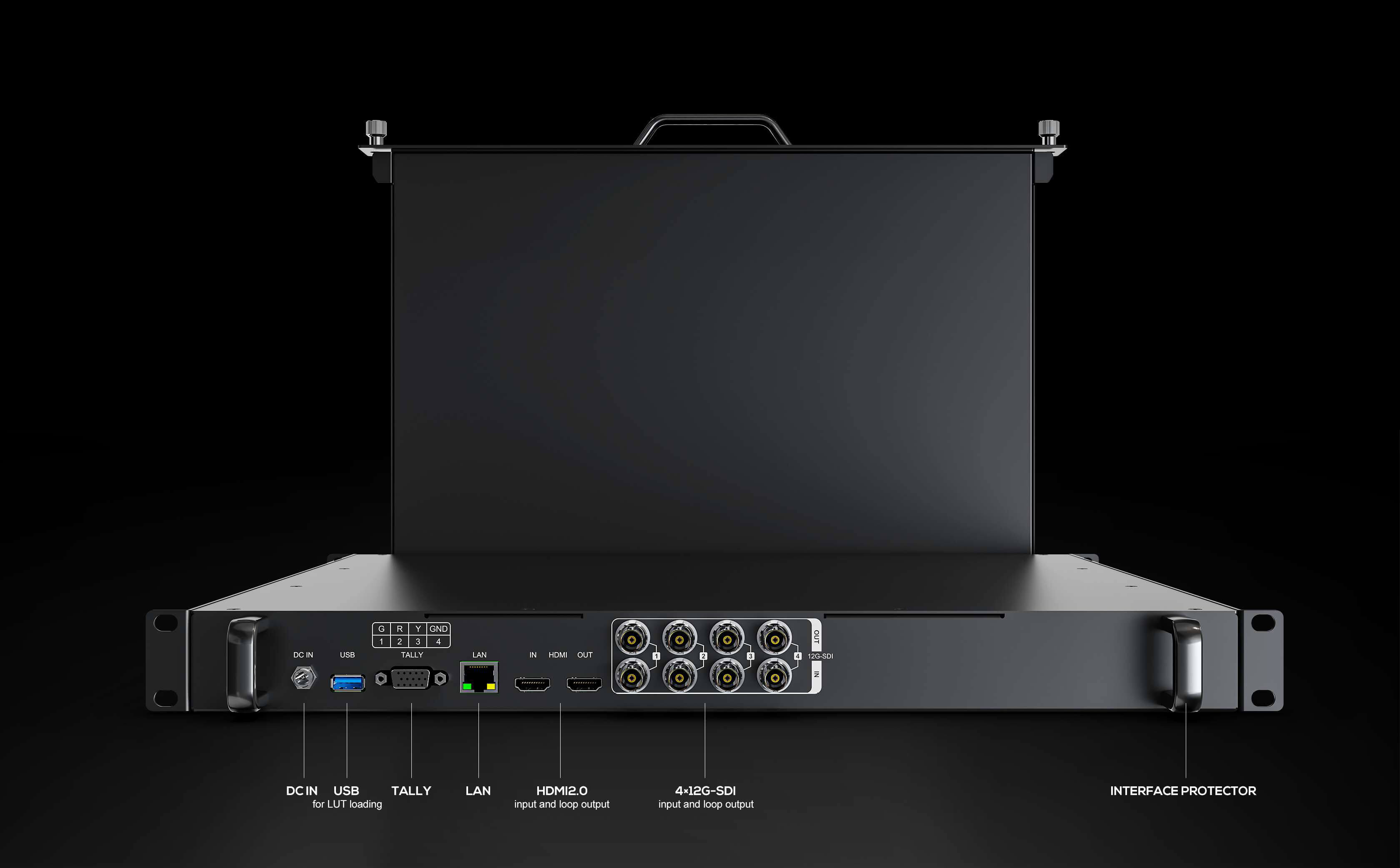 17.3 Inch 12G-SDI 1RU Pull-out Rackmount Monitor6
