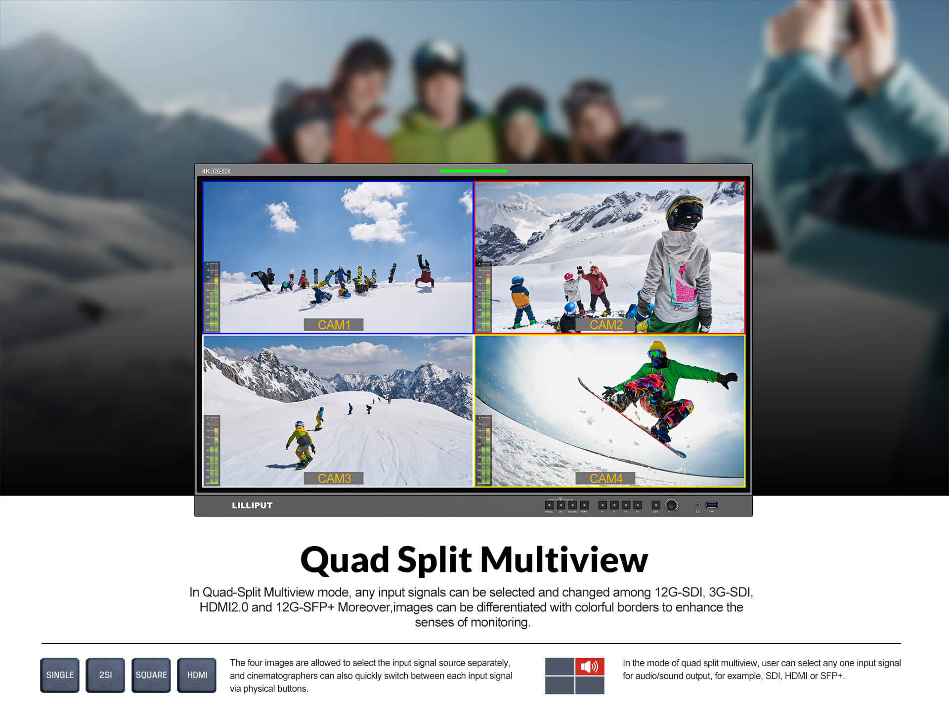 17.3 inch 12G-SDI professional production monitor5