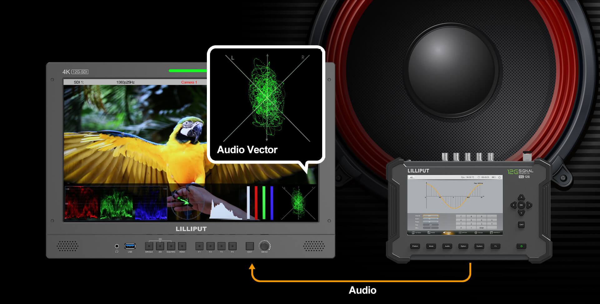 17.3 inch 12G-SDI professional production monitor6