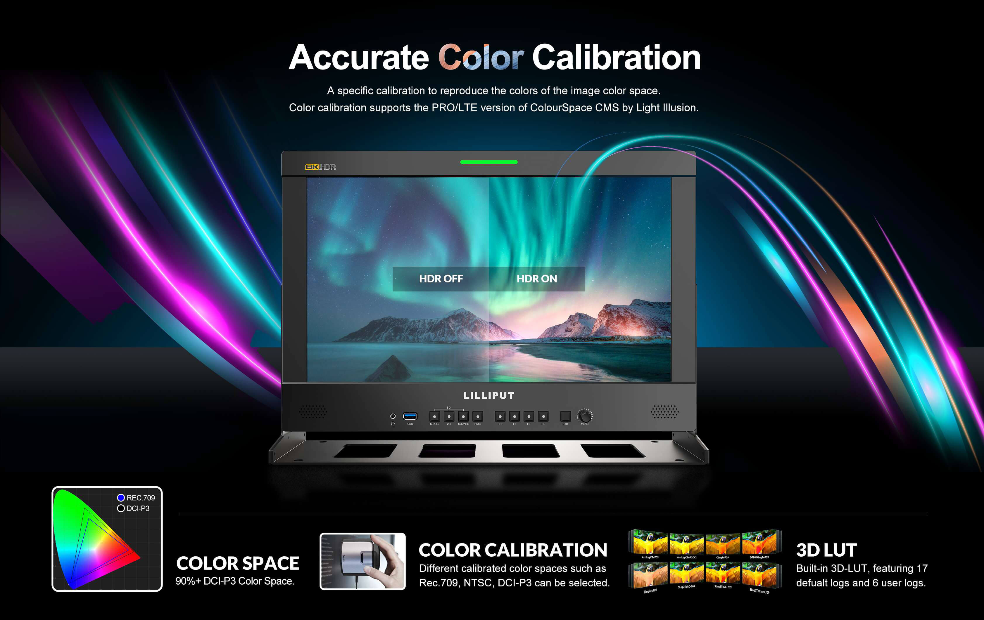 17.3 inch 8K 12G-SDI studio production monitor3