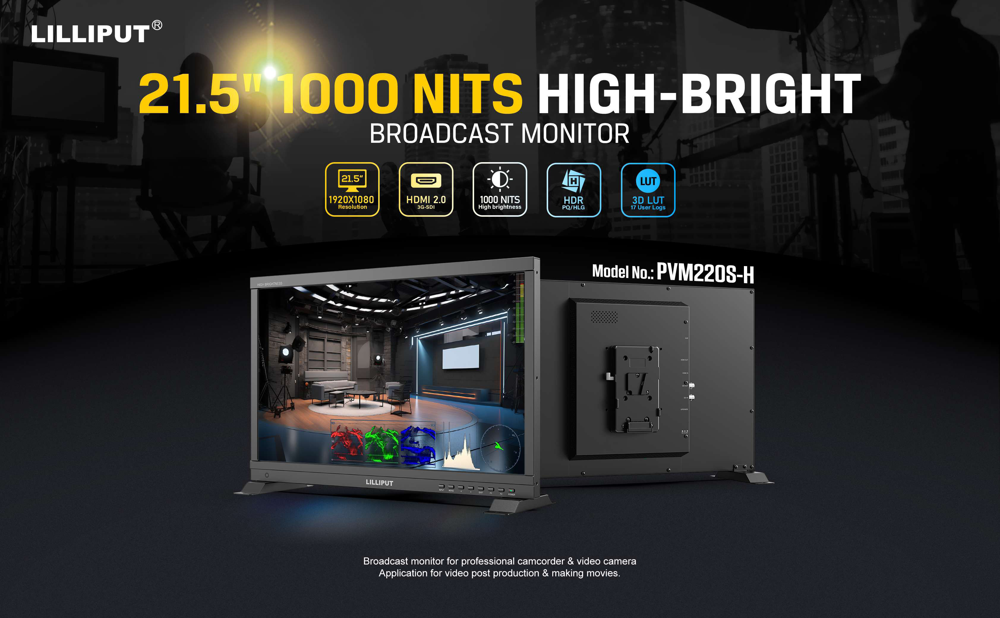 21.5 inch Brightness Broadcast Monitor-1