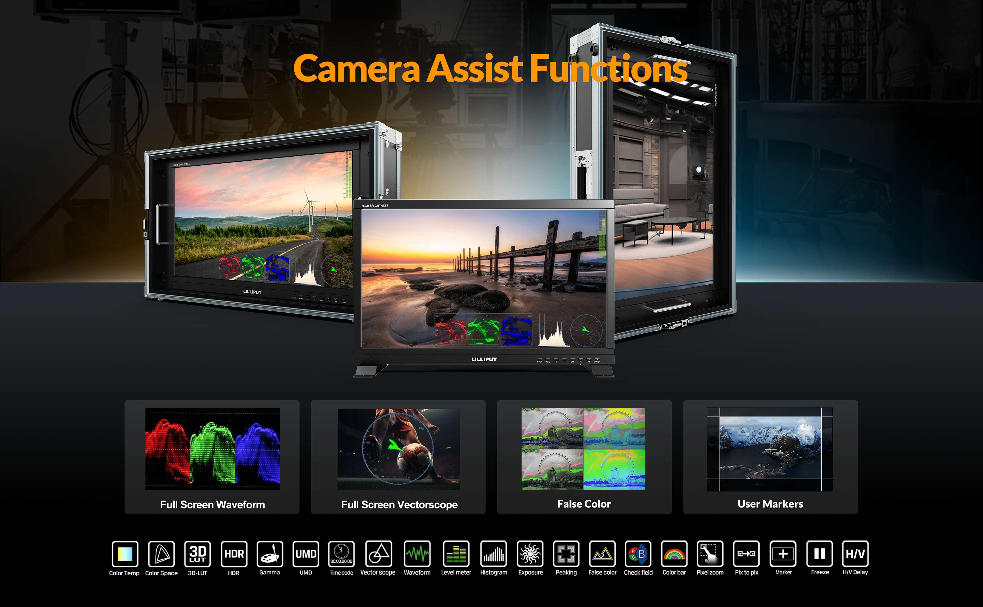 21.5 inch Brightness Broadcast Monitor-3