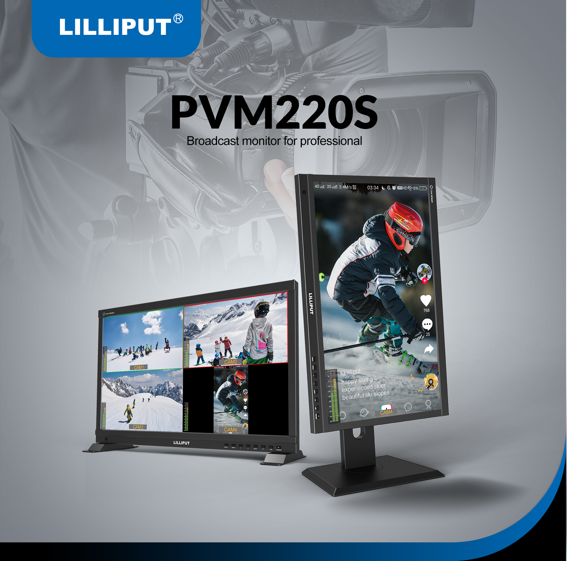 21.5 inch live stream multiview monitor