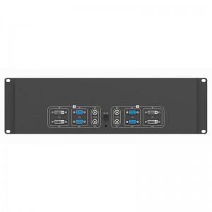 Monitor rackmount deuol 7 modfedd 3RU