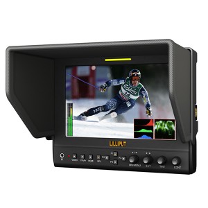 7 hazbeteko kamera-goiko HD SDI monitorea