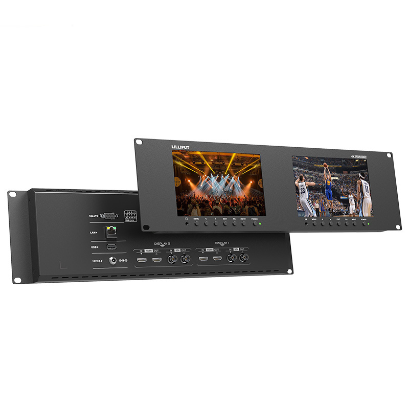 Good Quality Sdi Broadcast Monitor - Dual 7 inch 3RU rackmount monitor with 3G-SDI /HDMI 2.0 – LILLIPUT