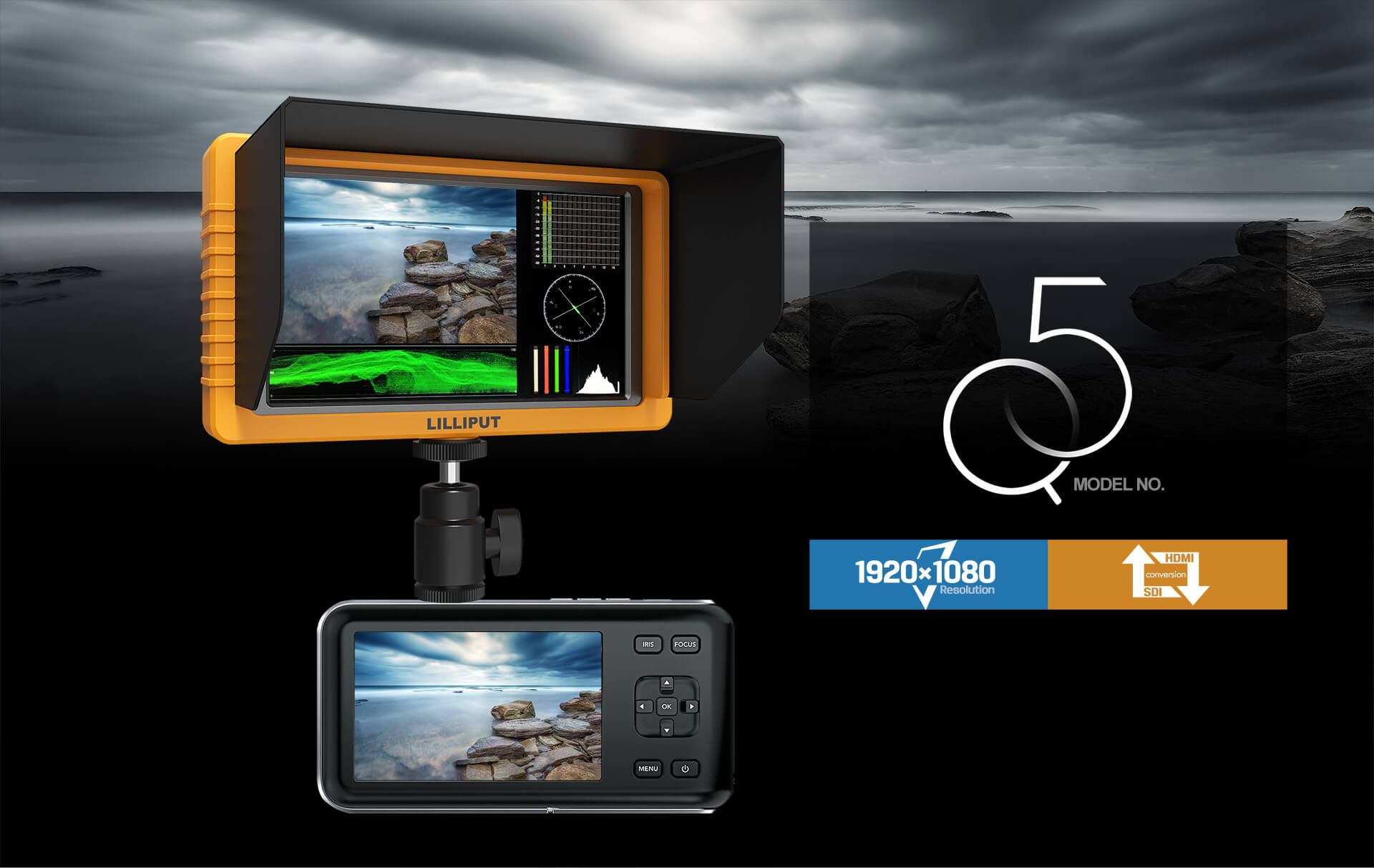 Monitor SDI full hd kamera 5,5 inci 1