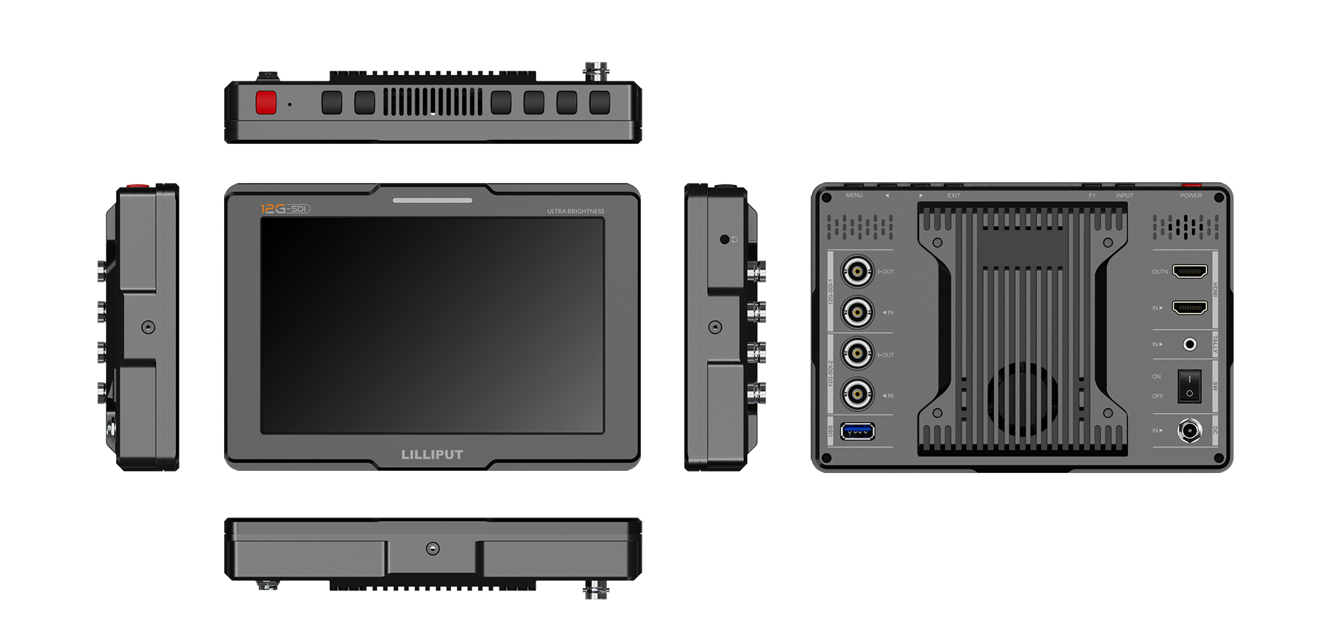 7 انچ 12G-SDI LCD مانیٹر