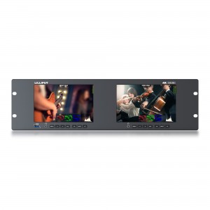 Dual 7 inch 3RU rackmount monitor with 12G-SDI /HDMI 2.0