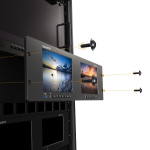 Dual 7 inch 3RU rackmount monitor with 12G-SDI /HDMI 2.0