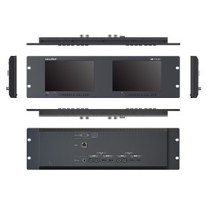 Dual 7 inch 3RU rackmount monitor with 12G-SDI /HDMI 2.0