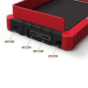 7 tommu 4K HDMI skjár á toppi myndavélarinnar