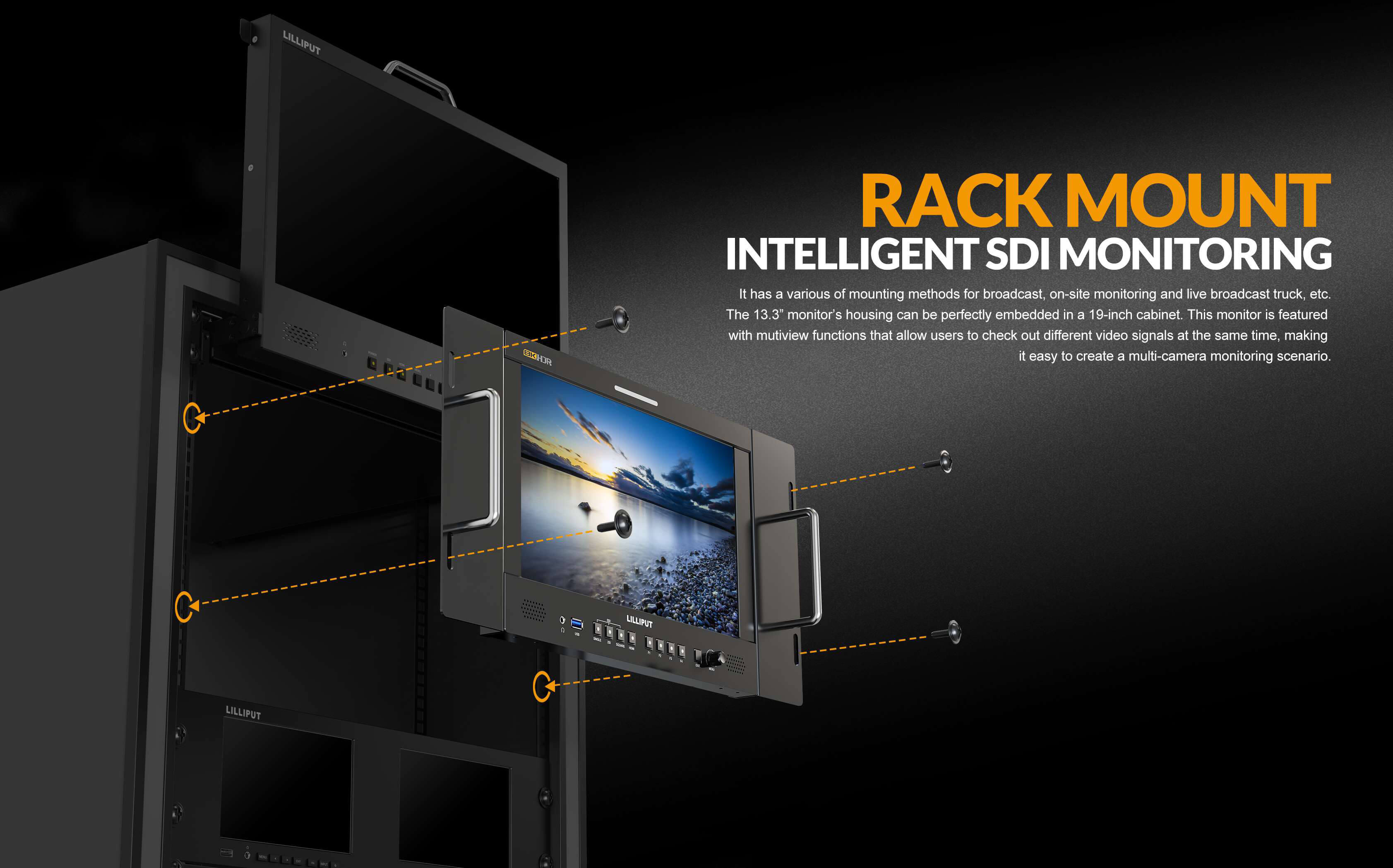 Q13-13.3 นิ้ว 8K 12G-SDI Studio Production 6