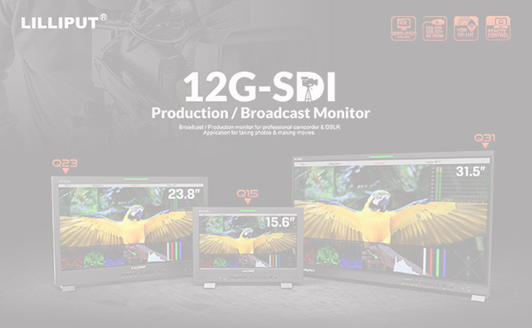 नयाँ रिलीज!15.6″/23.8″/31.5″ 12G-SDI 4k प्रसारण उत्पादन स्टुडियो मनिटर रिमोट कन्ट्रोलको साथ, 12G-SFP