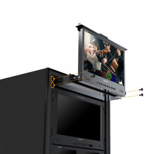 17.3 Inch 4×12G-SDI 1RU Pull-out Rackmount Monitor