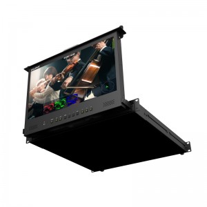 17.3 inch 3G-SDI 1RU Pull-out rackmount monitor