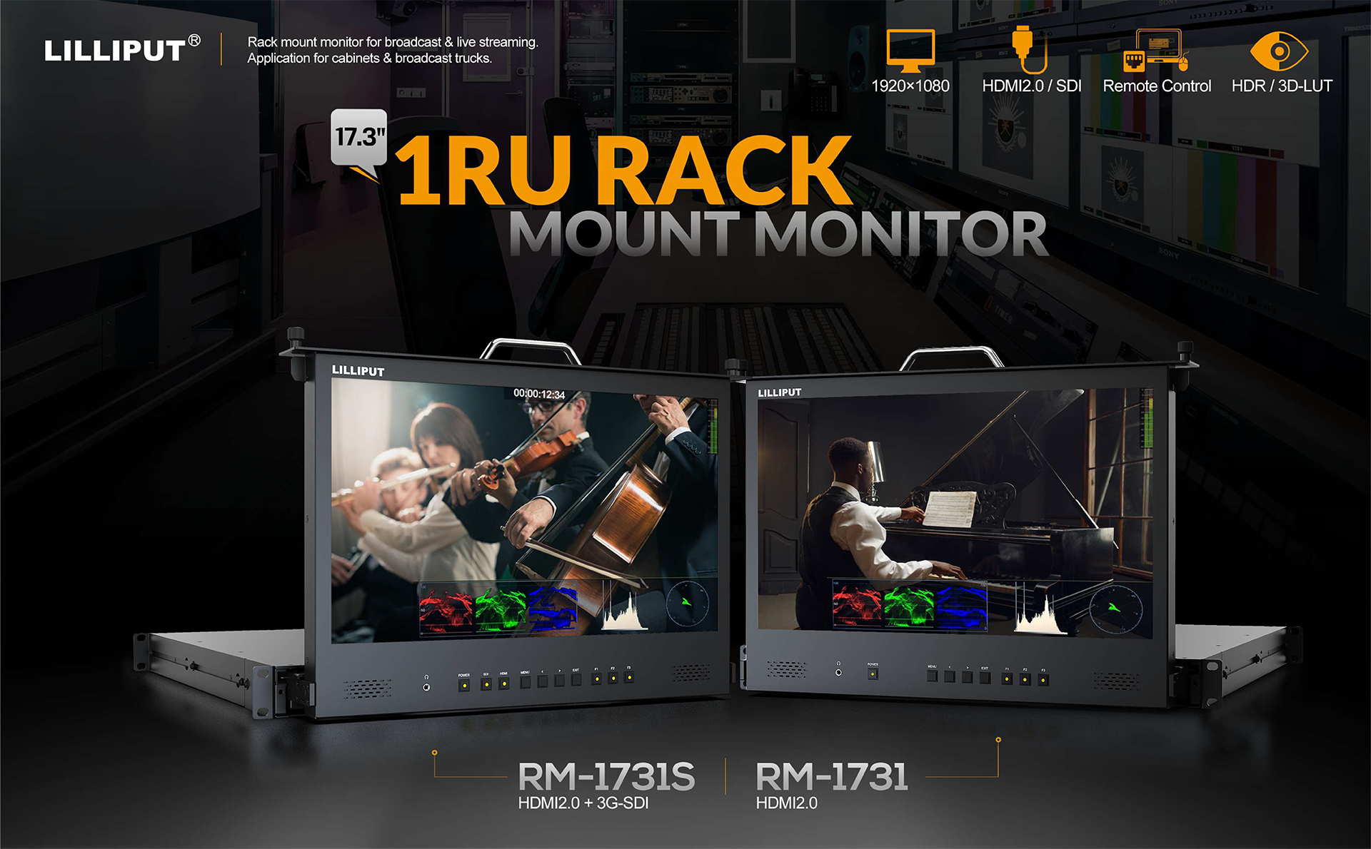 Monitor per montaggio su rack