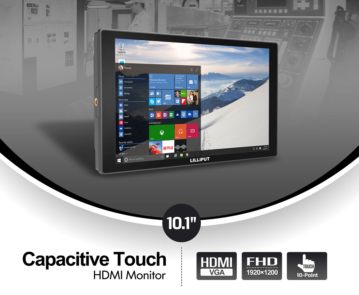 China 10.1 inch full HD capacitive touch monitor Manufacturer and