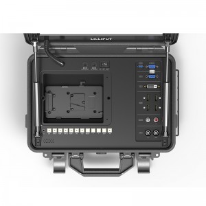 12.5 inch carry on 4K broadcast director monitor with suitcase