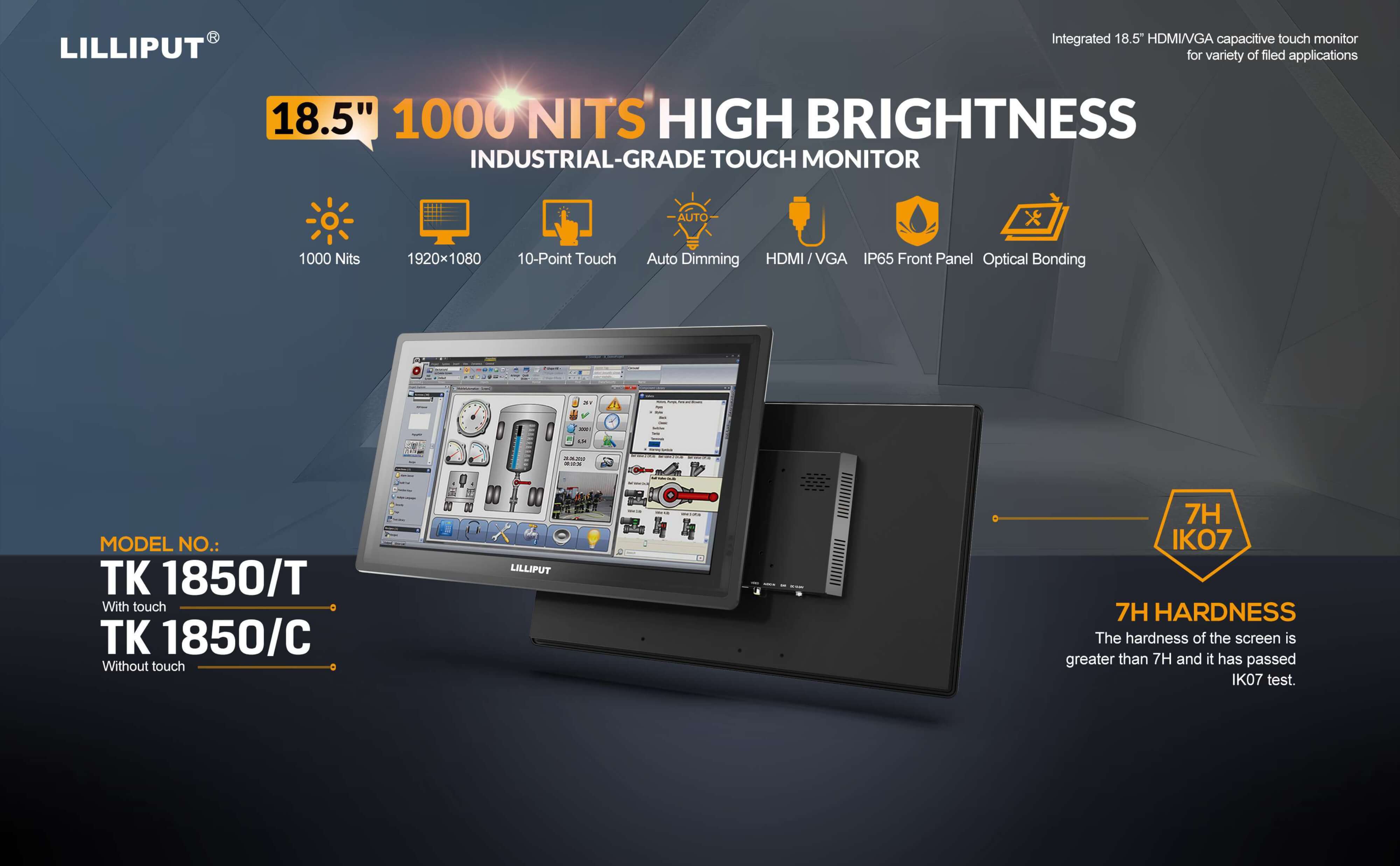 18.5" 1000 NITS HIGH BRIGHTNESS